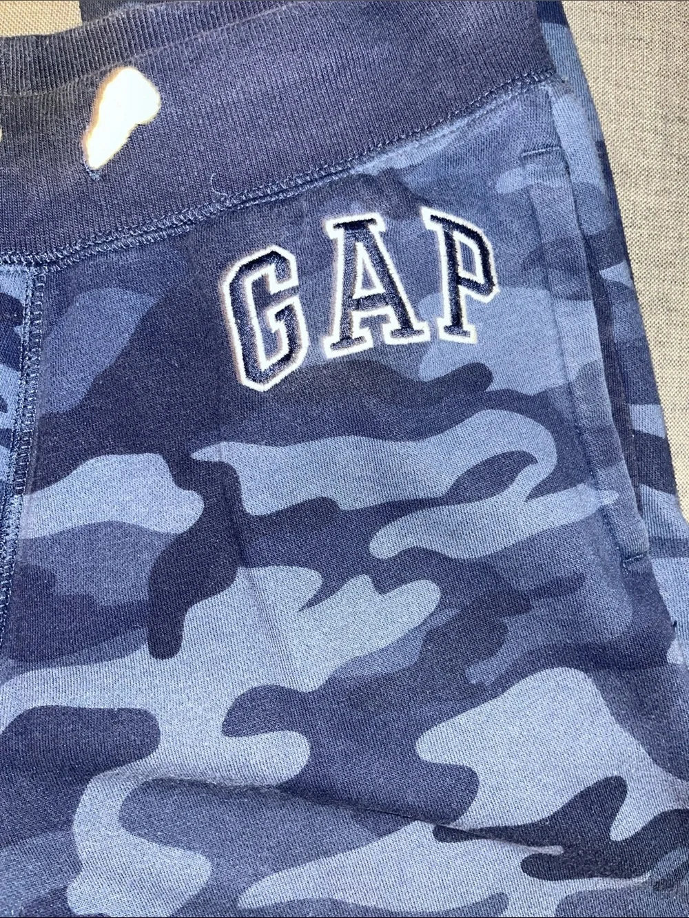 Boys Gap Blue Camo Joggers size XL